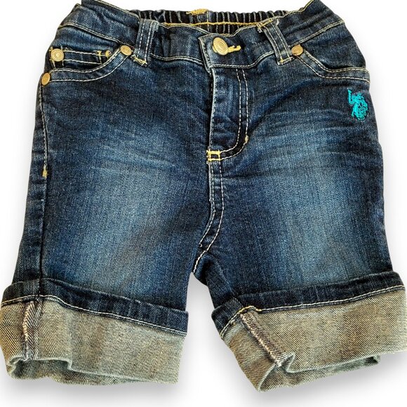 U.S. Polo Assn. Other - U.S. Polo Assn. Denim Boys Jean Shorts 24M Cuffed Toddler Zip Front Elastic Back